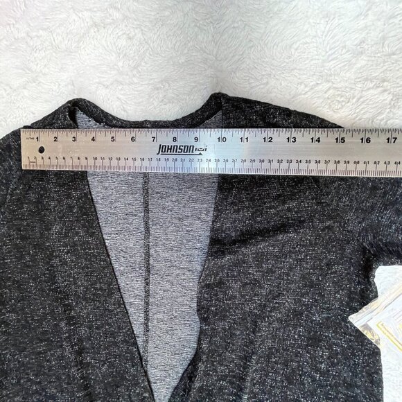 Lularoe Simply Comfortable Black/White Open Front Duster Cardigan Sweater Small - Picture 5 of 8